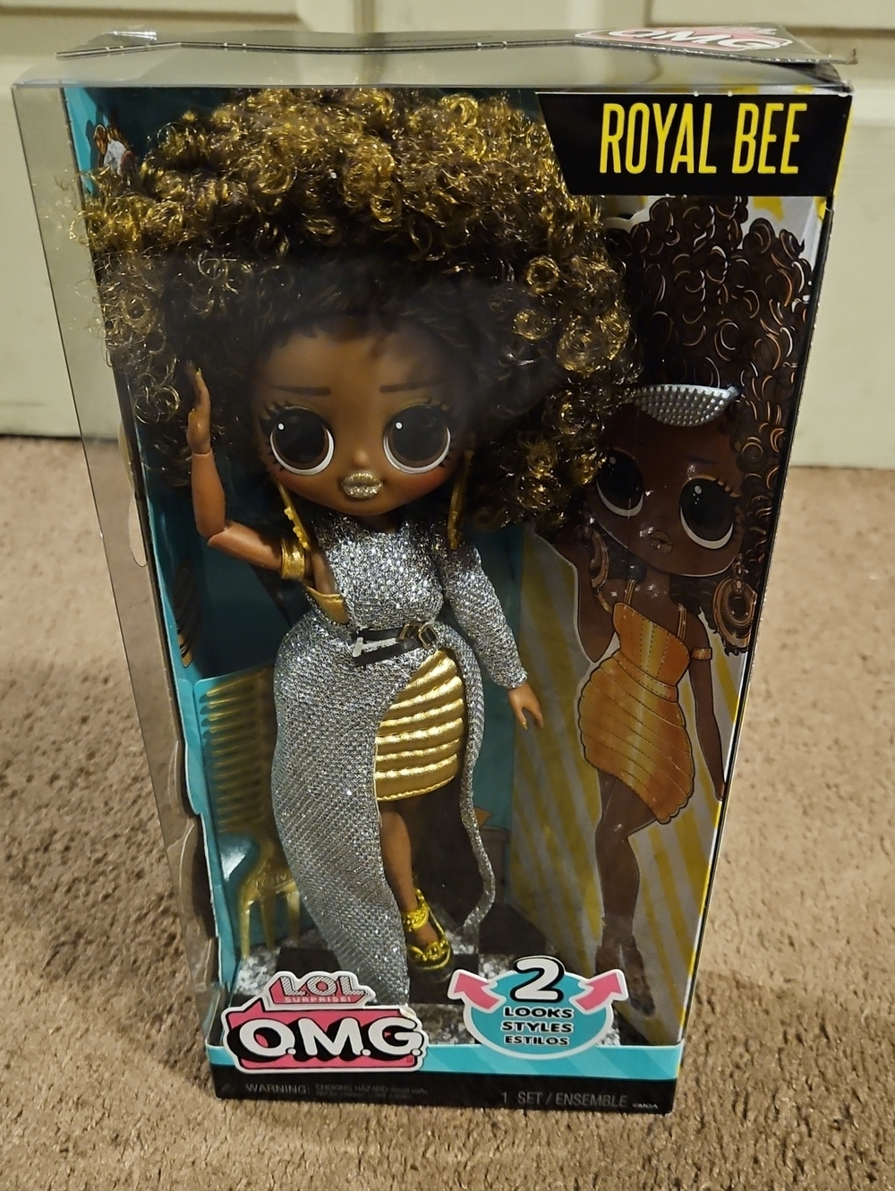 L.O.L. O.M.G. Royal Bee Doll in Gold & Silver Outfit